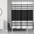 thumbnail image 1 of Creative Products Black Farmhouse Stripe 71x74 Shower Curtain, 1 of 7