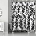 thumbnail image 1 of Creative Products Black Geo Arrows 71x74 Shower Curtain, 1 of 2