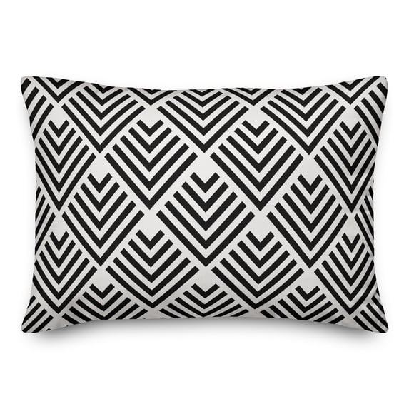 Creative Products Black Geometric Arrow 14x20 Indoor / Outdoor Pillow