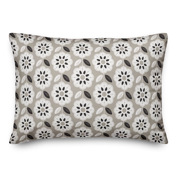 Creative Products Black Gray Mod Pattern 14x20 Indoor / Outdoor Pillow