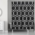 thumbnail image 1 of Creative Products Black Mid Mod Circles 71x74 Shower Curtain, 1 of 2