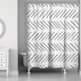thumbnail image 1 of Creative Products Black Modern Chevron 71x74 Shower Curtain, 1 of 2