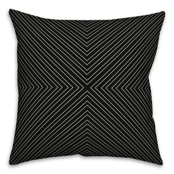 Creative Products Black Modern Geo 20x20 Spun Poly Pillow