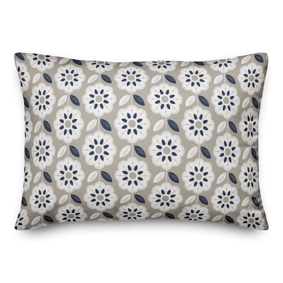 Creative Products Black Navy Mod Pattern 14x20 Indoor / Outdoor Pillow
