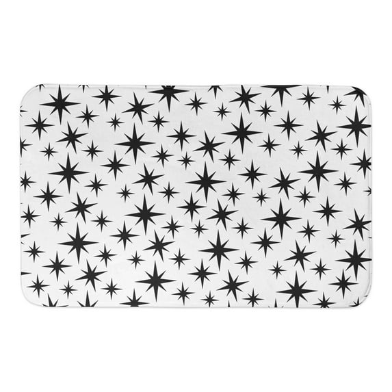 Creative Products Black Stars 34x21 Bath Mat