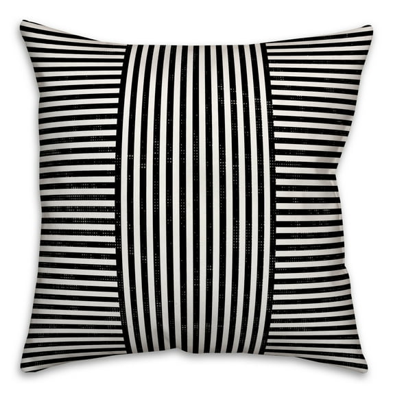 Creative Products Black Stripes 16x16 Spun Poly Pillow