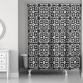thumbnail image 1 of Creative Products Black Tile 71x74 Shower Curtain, 1 of 7