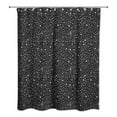 thumbnail image 1 of Creative Products Black White Snow Dot Pattern 71x74 Shower Curtain, 1 of 2