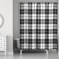 thumbnail image 1 of Creative Products Black and Grey Plaid 71x74 Shower Curtain, 1 of 2