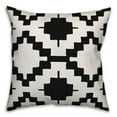 thumbnail image 1 of Creative Products Black and White Aztec 18x18 Spun Poly Pillow, 1 of 2