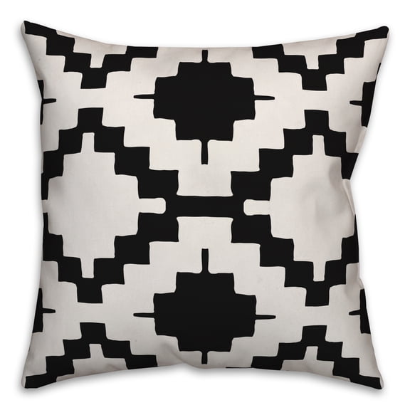 Creative Products Black and White Aztec 20x20 Spun Poly Pillow
