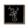 thumbnail image 1 of Creative Products Black and White Line Floral 7.5 x 7.5 Framed Wood Plaque, 1 of 1