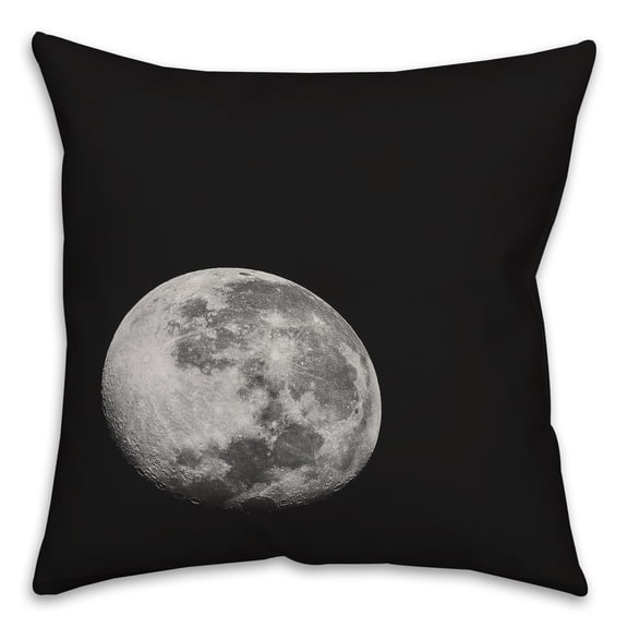 Creative Products Black and White Moonrise 18x18 Spun Poly Pillow