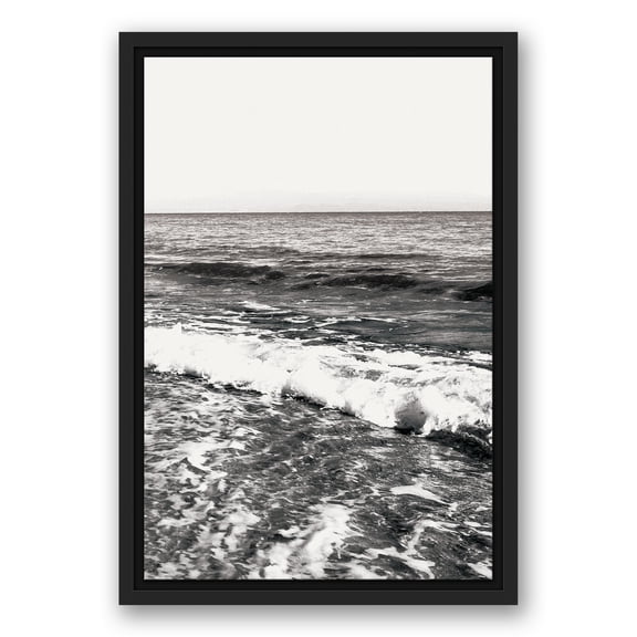 Creative Products Black and White Ocean Waves 12 x 18 Canvas Wall Art