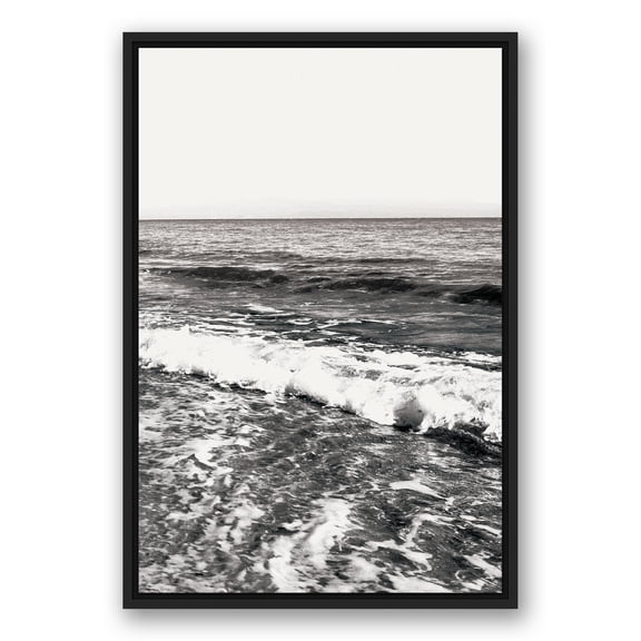 Creative Products Black and White Ocean Waves 20 x 30 Canvas Wall Art