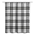 thumbnail image 1 of Creative Products Black and White Plaid Pattern 71x74 Shower Curtain, 1 of 2