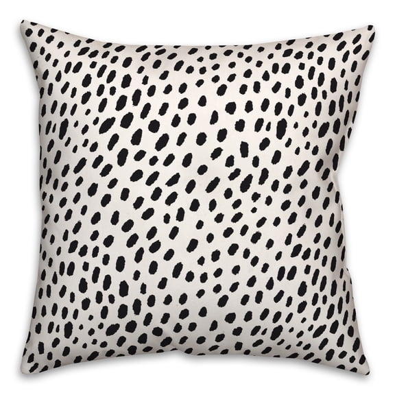 Creative Products Black and White Spots 18 x 18 Spun Poly Pillow