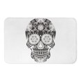 thumbnail image 1 of Creative Products Black and White Sugar Skull 34x21 Bath Mat, 1 of 1