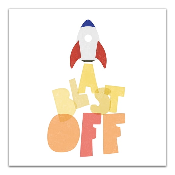 Creative Products Blast Off Rocket Ship 20x20 Canvas Wall Art