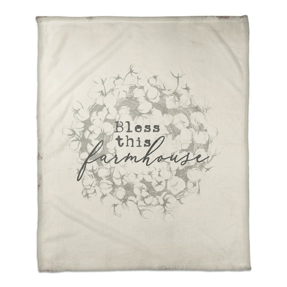 Creative Products Bless This Farmhouse 50x60 Coral Fleece Blanket