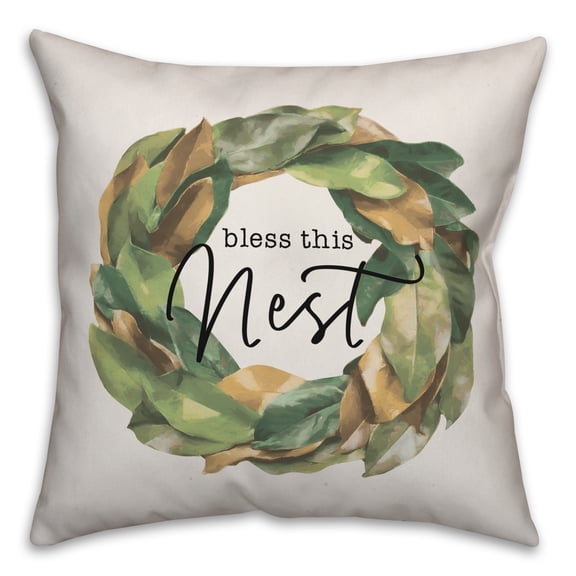 Creative Products Bless This Nest 18x18 Spun Poly Pillow