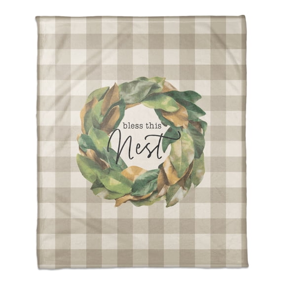 Creative Products Bless This Nest 50x60 Coral Fleece Blanket