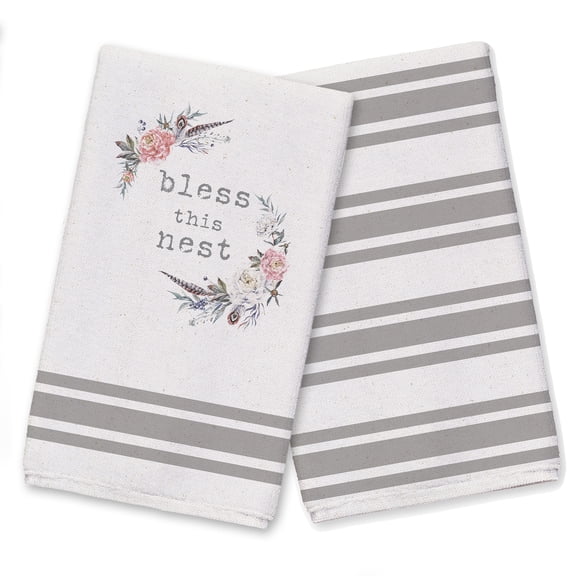 Creative Products Bless this Nest Traditional 16 x 25 Tea Towel Set of 2
