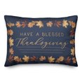 thumbnail image 1 of Creative Products Blessed Thanksgiving Blue And Gold 4 14 x 20 Spun Poly Pillow, 1 of 3