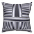 thumbnail image 1 of Creative Products Block Stripes in Blue 16x16 Spun Poly Pillow, 1 of 2