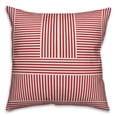 thumbnail image 1 of Creative Products Block Stripes in Red 16x16 Spun Poly Pillow, 1 of 2