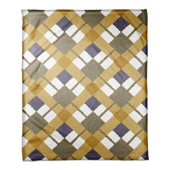 Creative Products Blocks Ivory off white Toned Inversed Arrows 50x60 Throw Blanket