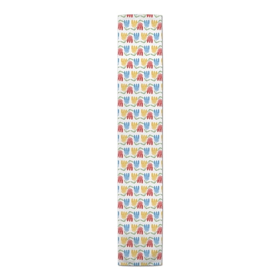 Creative Products Bloom Where Planted Midmod Flowers 2 16 x 72 Poly Twill Table Runner