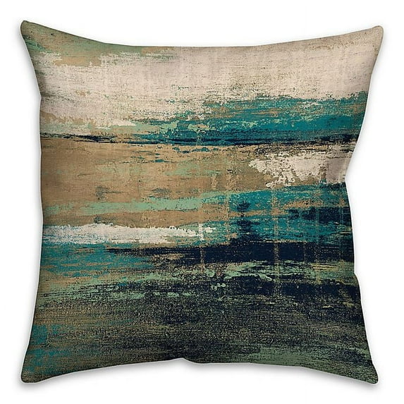 Creative Products Blue Abstract Spun Polyester Throw Pillow - 16x16