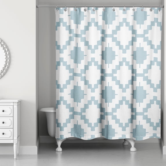 Creative Products Blue Aztec 71x74 Shower Curtain