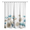 thumbnail image 1 of Creative Products Blue Beige Painted Flowers 71x74 Shower Curtain, 1 of 7