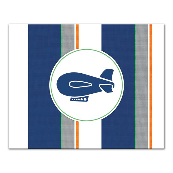 Creative Products Blue Blimp 20x16 Canvas Wall Art