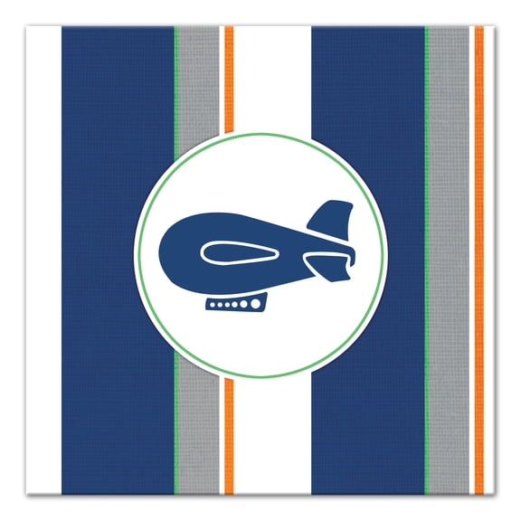 Creative Products Blue Blimp 20x20 Canvas Wall Art