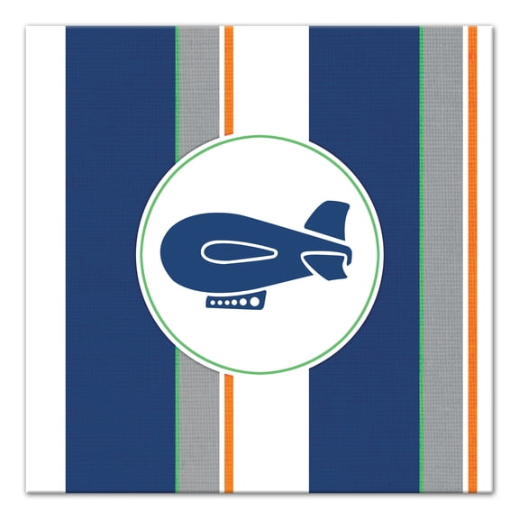 Creative Products Blue Blimp 24x24 Canvas Wall Art