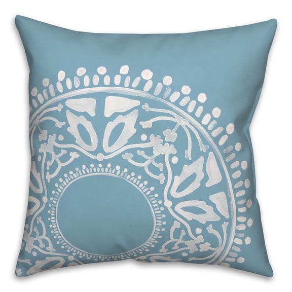 Creative Products Blue Boho Circle 20 x 20 Indoor / Outdoor Pillow