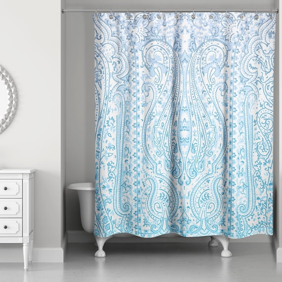 Creative Products Blue Boho Sketched Tapestry 71x74 Shower Curtain