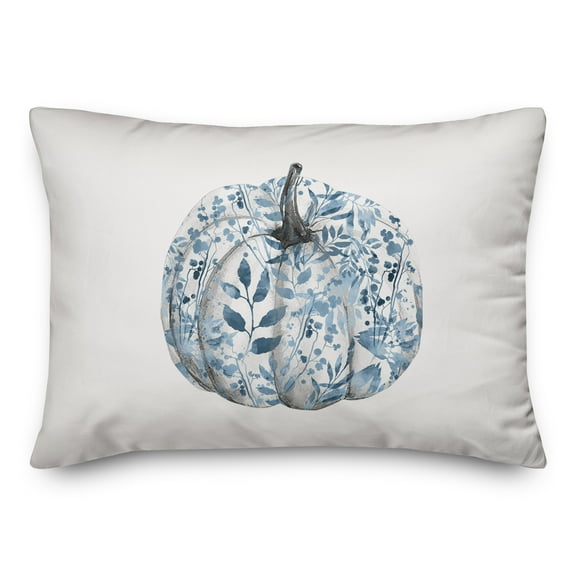 Creative Products Blue Botanical Pumpkin 14x20 Spun Poly Pillow