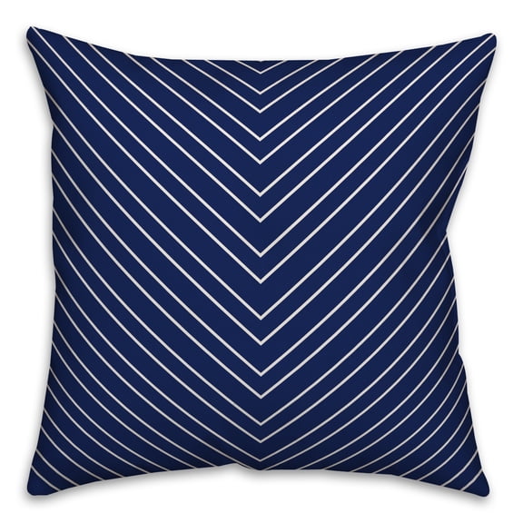 Creative Products Blue Chevron 20x20 Spun Poly Pillow