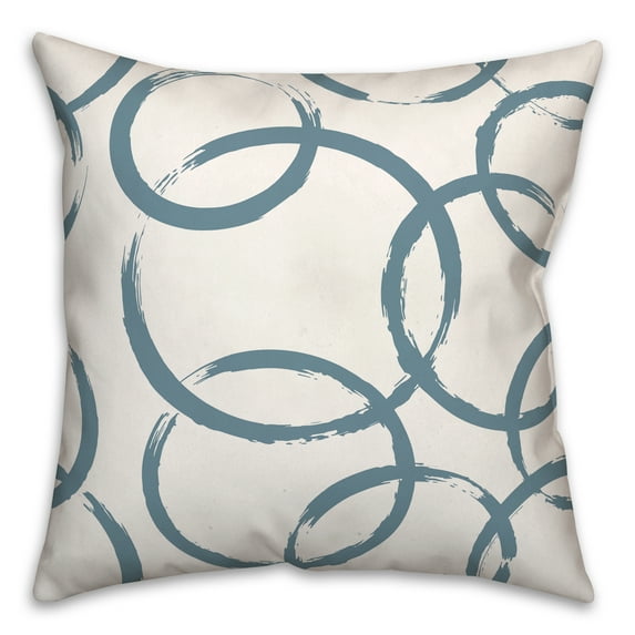 Creative Products Blue Circles 18x18 Indoor / Outdoor Pillow