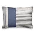 thumbnail image 1 of Creative Products Blue Color Block Linen 14x20 Spun Poly Pillow, 1 of 3
