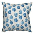 thumbnail image 1 of Creative Products Blue Driedel Pattern 18x18 Spun Poly Pillow, 1 of 1
