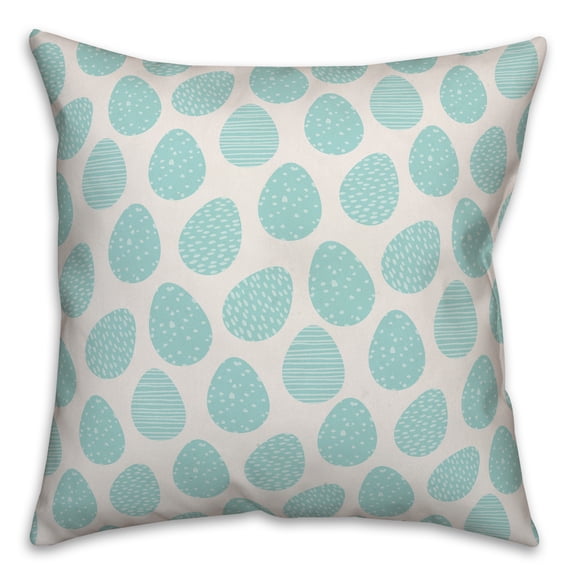 Creative Products Blue Easter Egg Pattern 18x18 Spun Poly Pillow