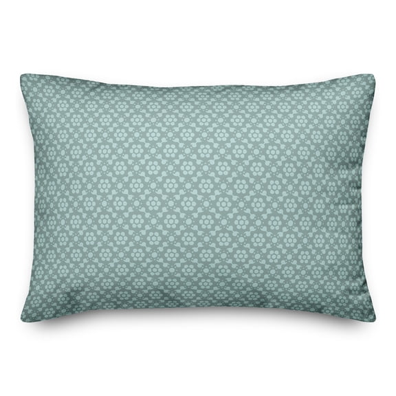Creative Products Blue Floral Pattern 14x20 Spun Poly Pillow