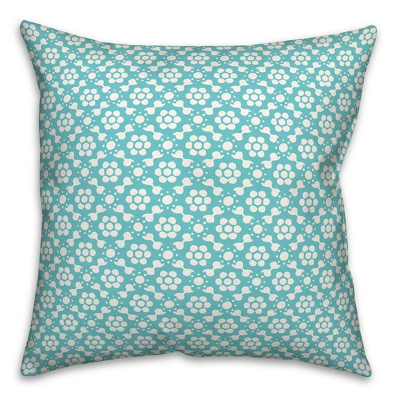 Creative Products Blue Folk Pattern 18x18 Indoor / Outdoor Pillow