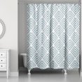 thumbnail image 1 of Creative Products Blue Geo Arrows 71x74 Shower Curtain, 1 of 2
