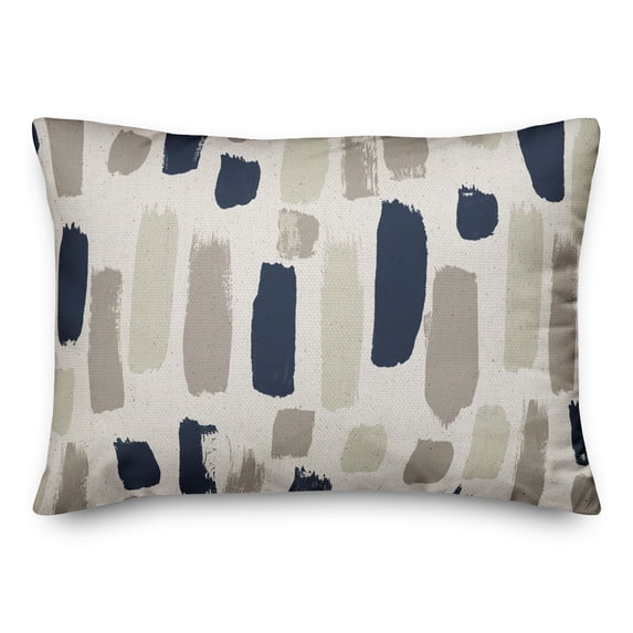 Creative Products Blue Gray Paint Strokes 14x20 Indoor / Outdoor Pillow